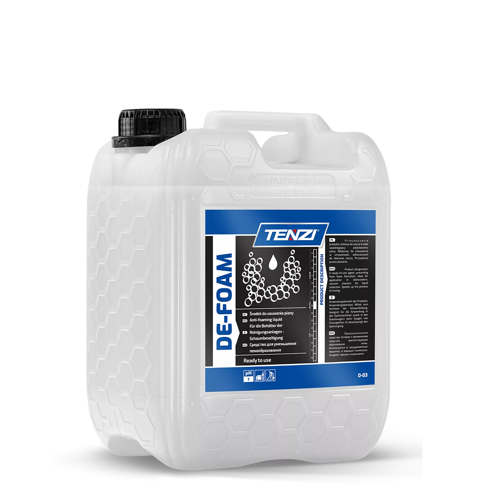 de-foam-10l TENZI De-Foam - Ontschuimer - Antischuimmiddel - 10L - Afbeelding 1