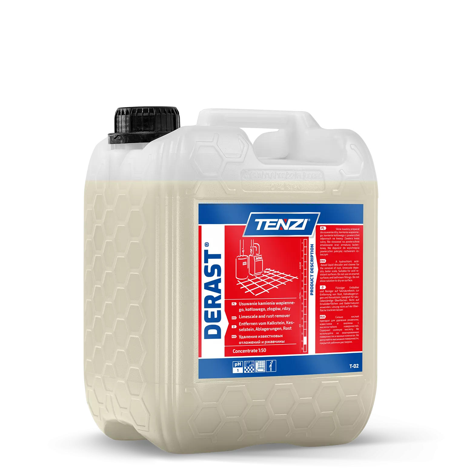 derastr-10l TENZI Derast® – Roest- en kalkverwijderaar – Concentraat – 10L - Afbeelding 1