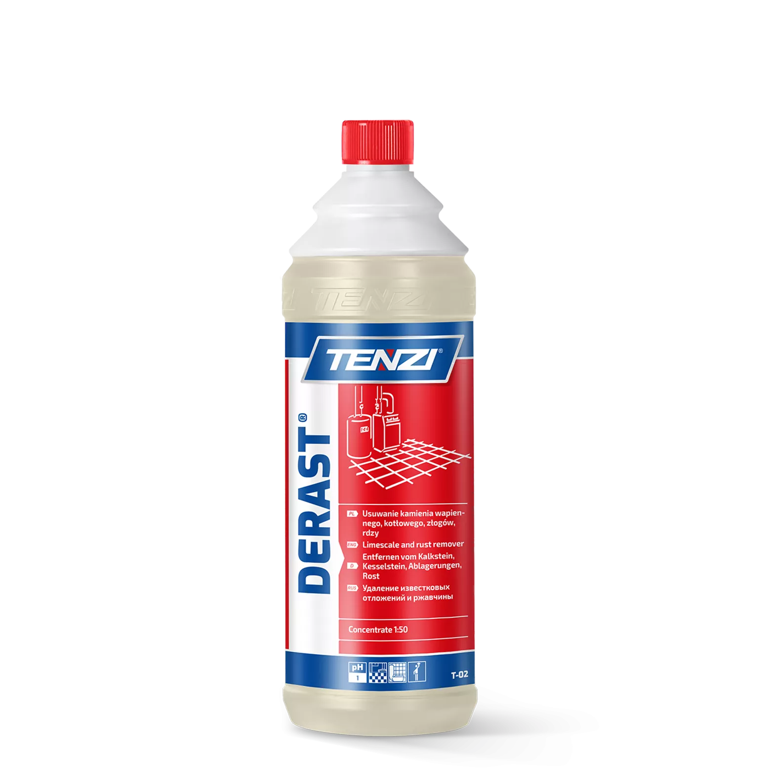 derastr-1l TENZI Derast® – Roest- en kalkverwijderaar – Concentraat – 1L - Afbeelding 1