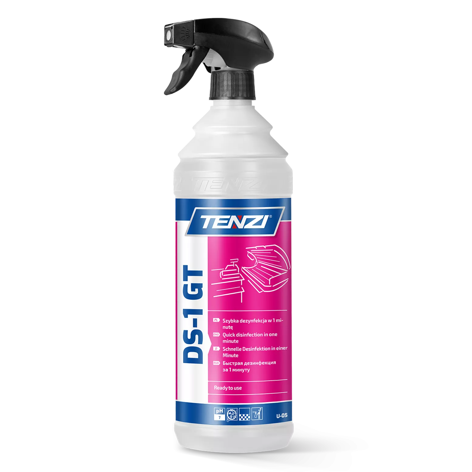 ds1-gt-spryskiwacz-1l-2 TENZI DS1 GT - Snelle desinfectie - Sprayflacon - 1L - Afbeelding 1