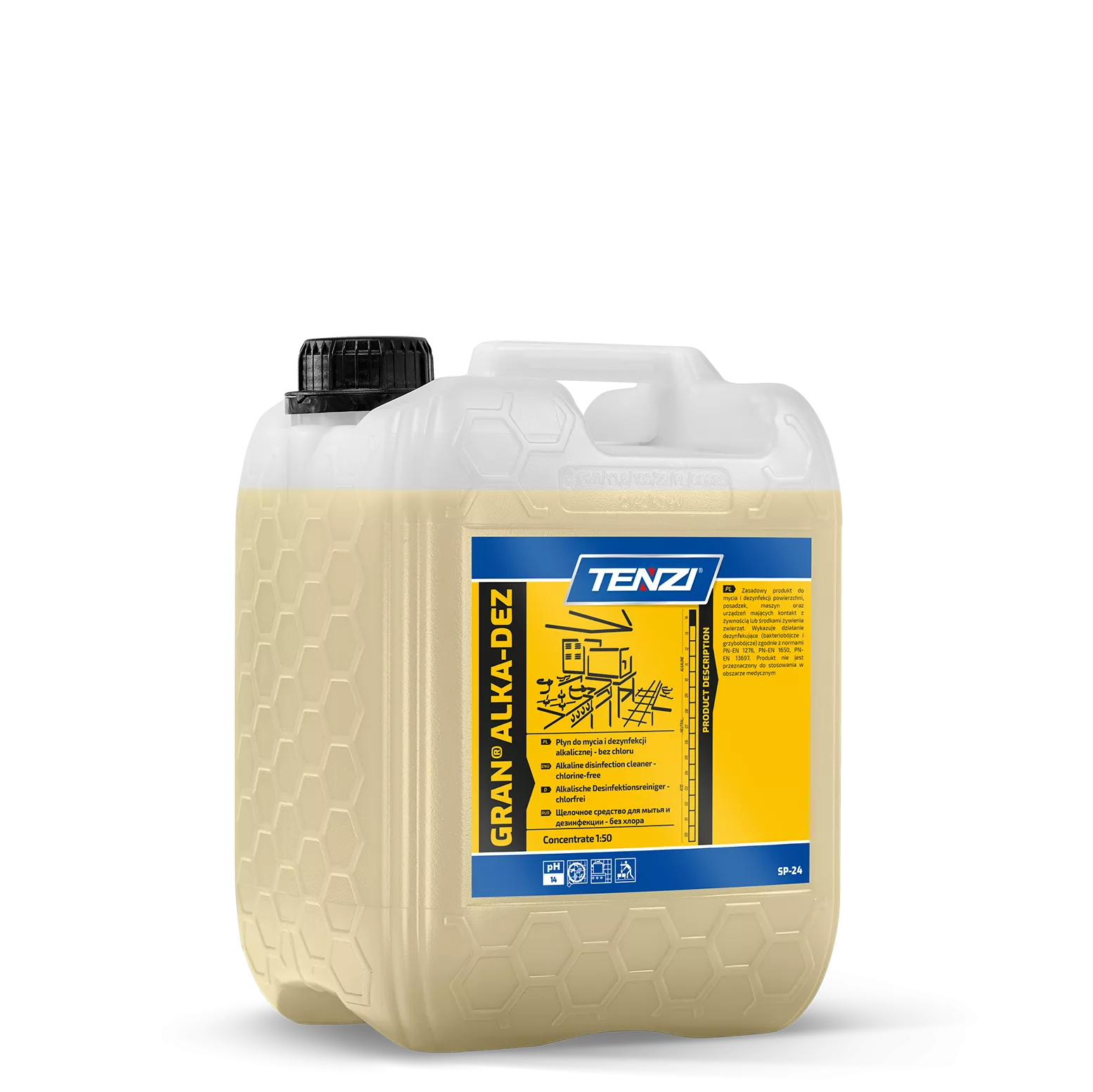 gran-alka-dez-5l-2 TENZI Gran Alka Dez - Alkalische reiniging en desinfectie - Voedselindustrie - 5L - Afbeelding 1
