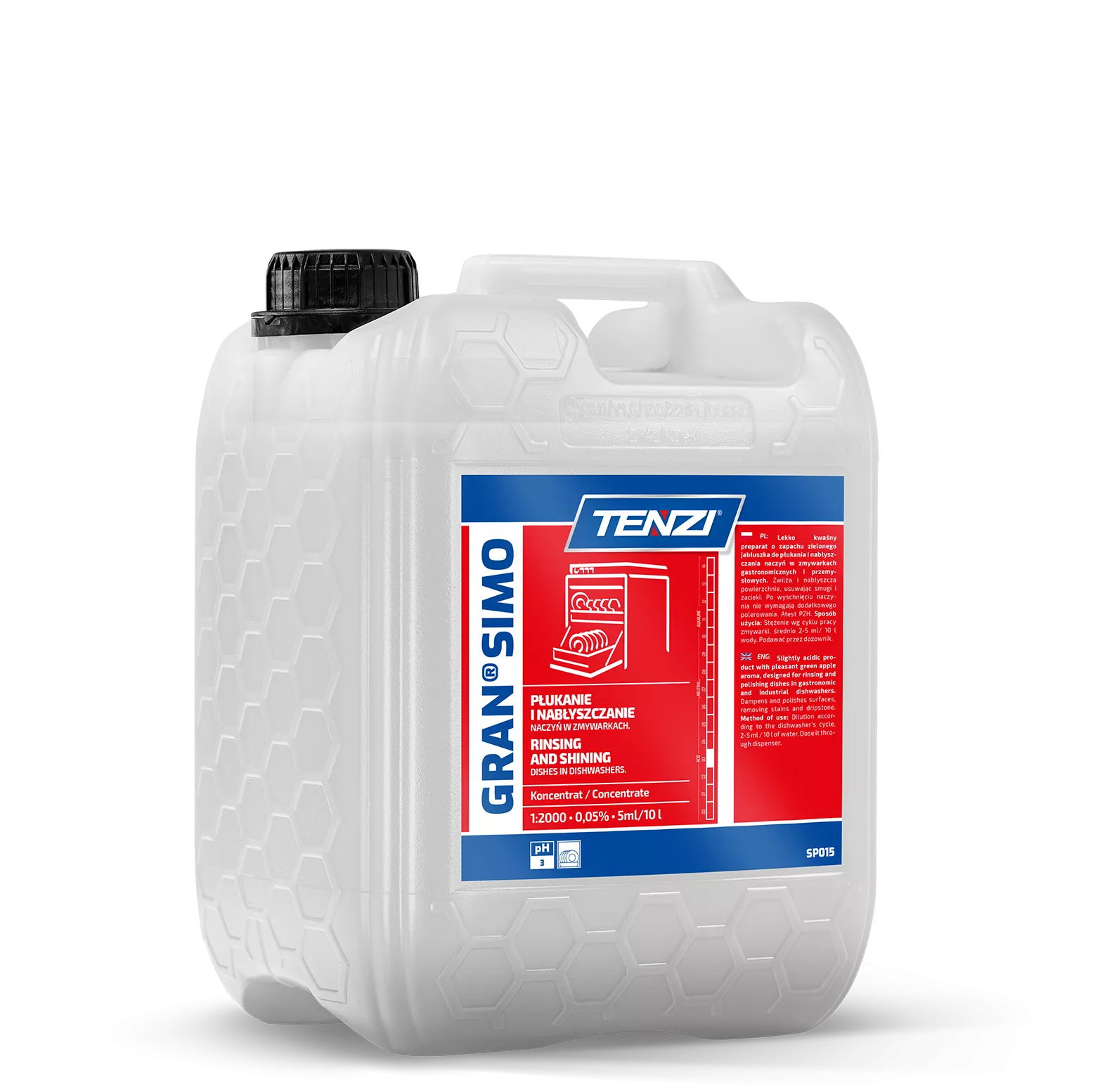 gran-simo-10l TENZI Gran Simo - Geconcentreerd glansspoelmiddel voor vaatwassers - 10L - Afbeelding 1