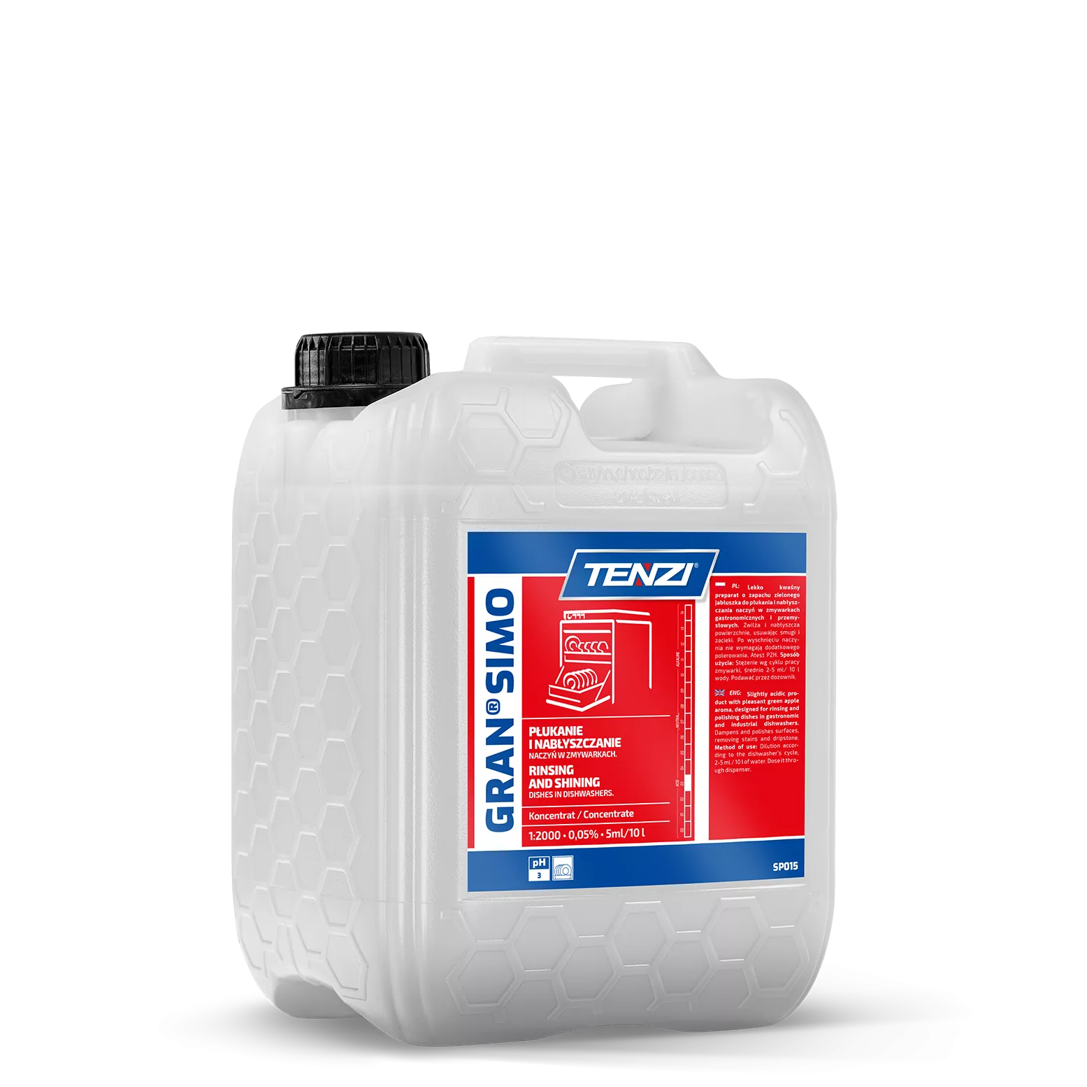 gran-simo-5l TENZI Gran Simo - Geconcentreerd glansspoelmiddel voor vaatwassers - 5L - Afbeelding 1