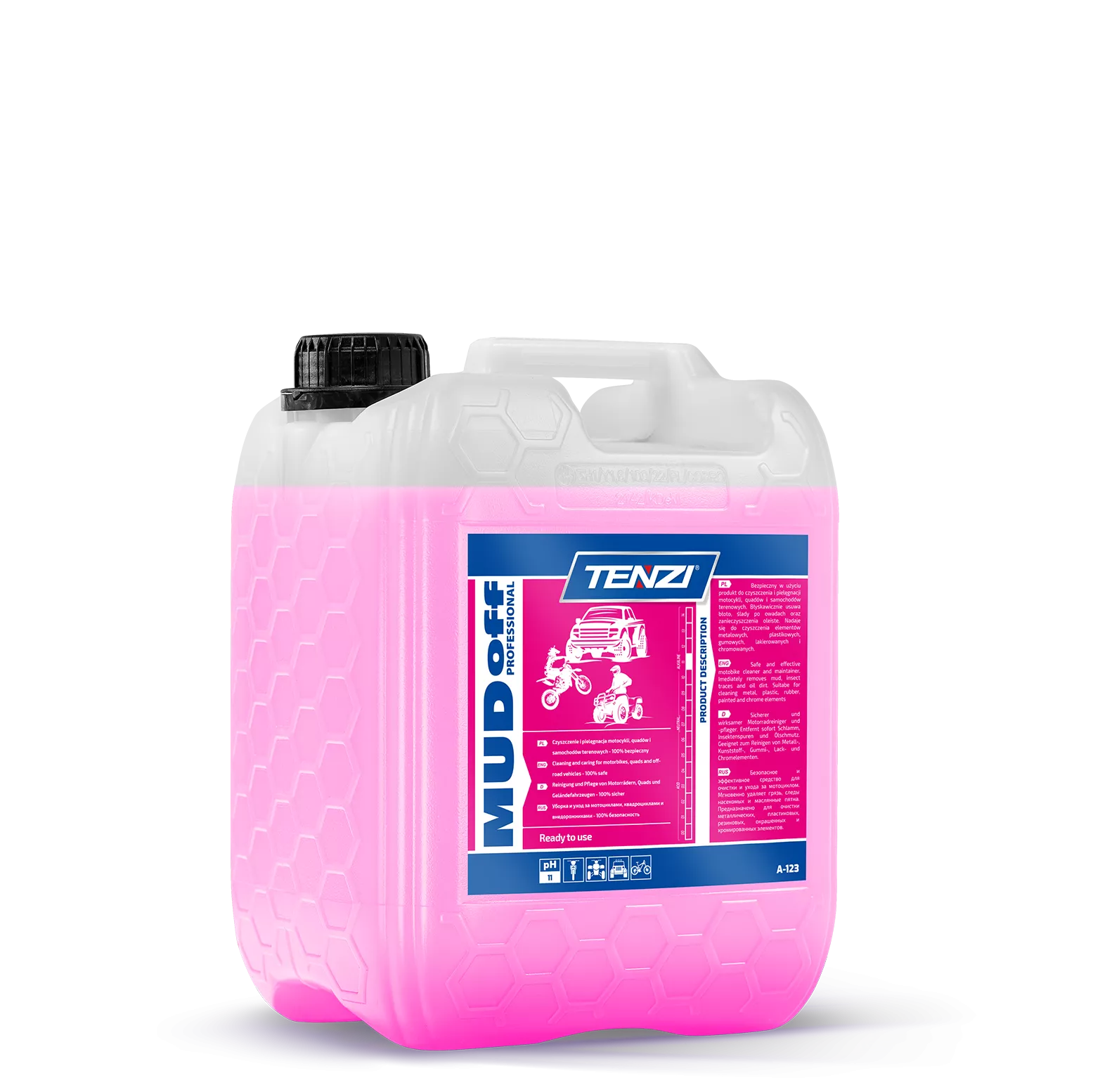 mud-off-5l TENZI MUD OFF - Reiniger voor fietsen, quads, maaiers, terreinvoertuigen - 5L - Afbeelding 1