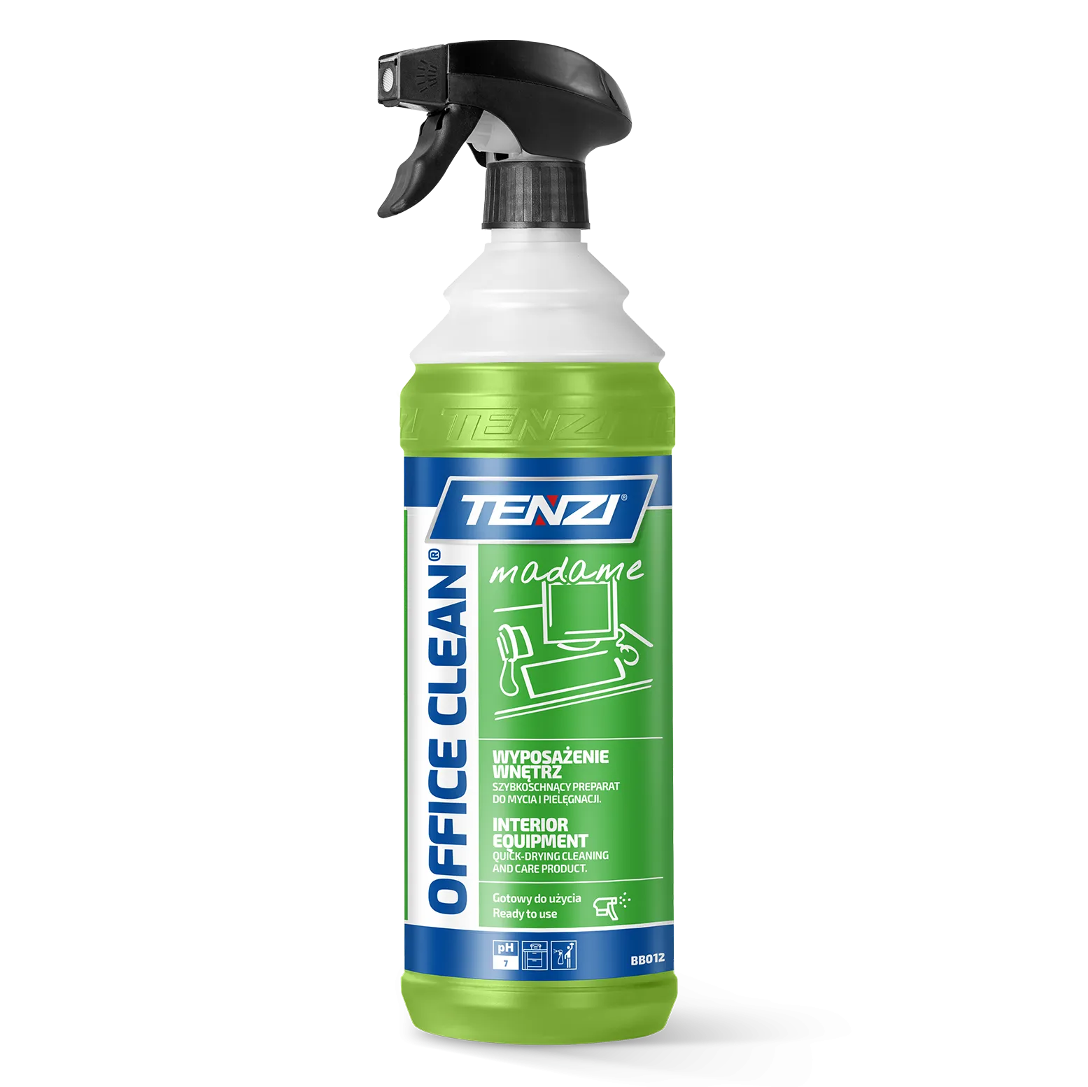 office-clean-madame-zielony-1l TENZI Office Clean MADAME GREEN - Office Clean - Meubelreiniger - 1L - Afbeelding 1