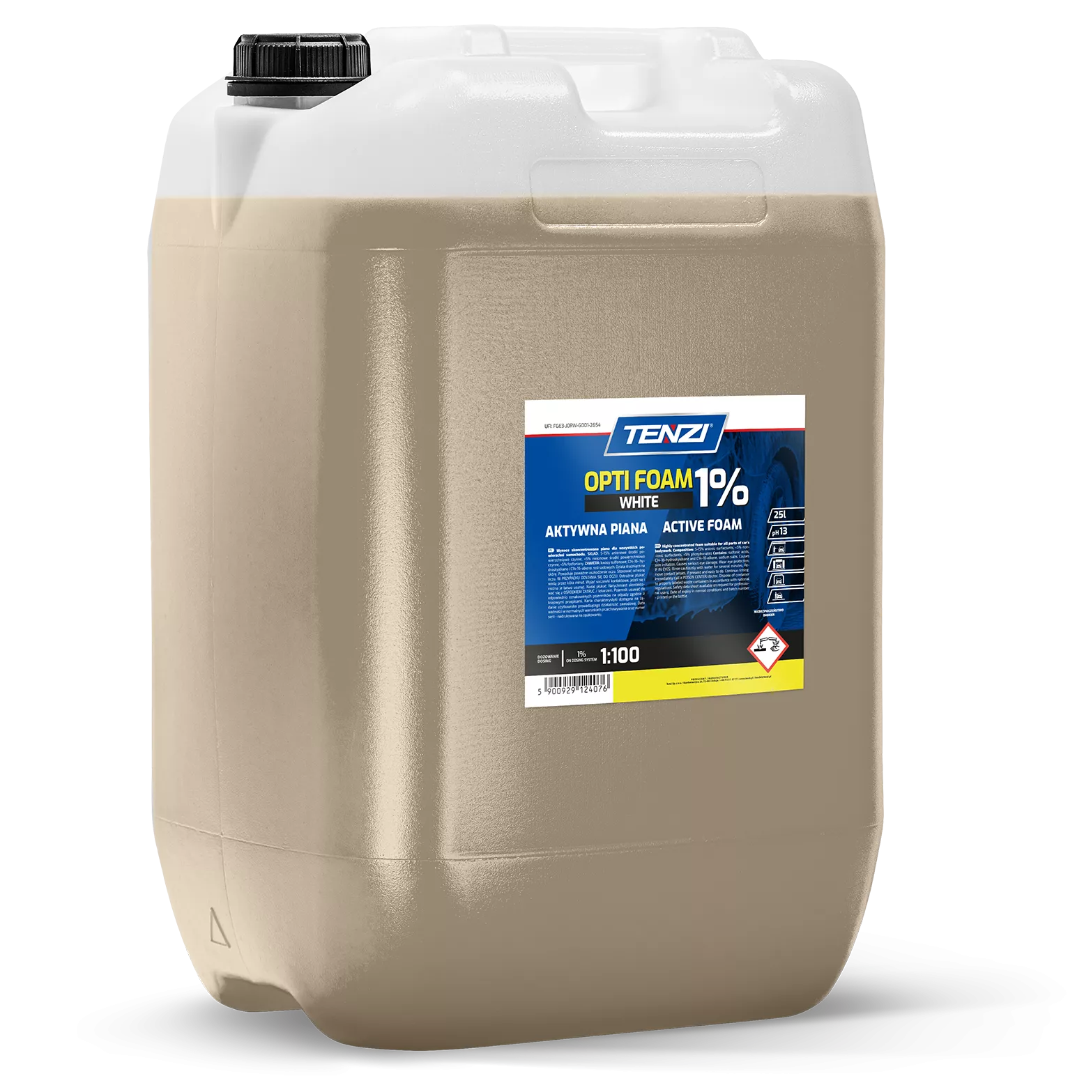 opti-foam-white-1-25l TENZI OPTI FOAM WHITE 1% - Actieve schuim voor autowas - Geconcentreerd - 25L - Afbeelding 1