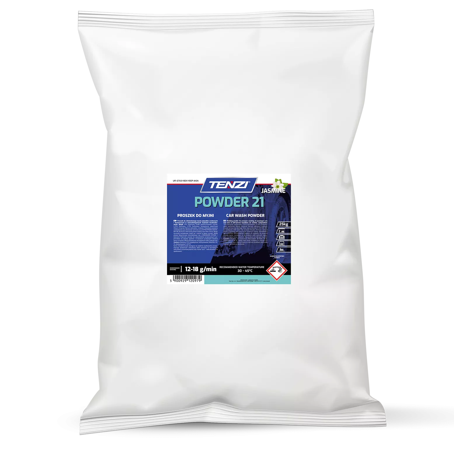 proszek-powder-21-jasmine-25-kg TENZI POWDER 21 JASMINE - Wasmiddelpoeder voor touchless wasstraten - 25 kg - Afbeelding 1