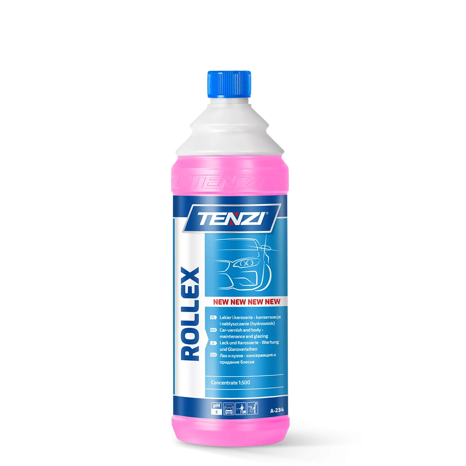 rollex-1l TENZI ROLLEX - Glansversterker - Voor wasstraten - Op polymeerbasis - Lakbescherming - 1L - Afbeelding 1