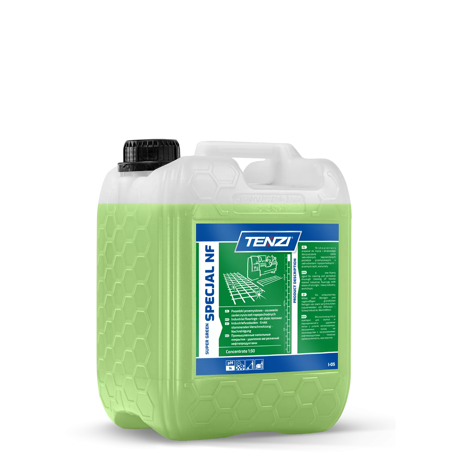super-green-specjal-nf-5l TENZI Super Green Specjal NF - Werkplaatsvloerreiniger - 5L - Afbeelding 1