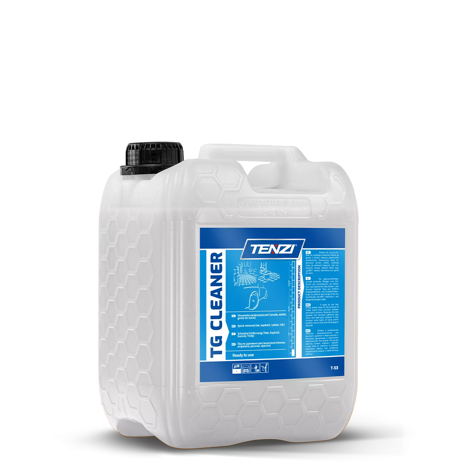 tg-cleaner-5l TENZI TG Cleaner - Vlekkenverwijderaar op oplosmiddelbasis – Asfalt, teer, hars, verf verwijderen – 5L - Afbeelding 1