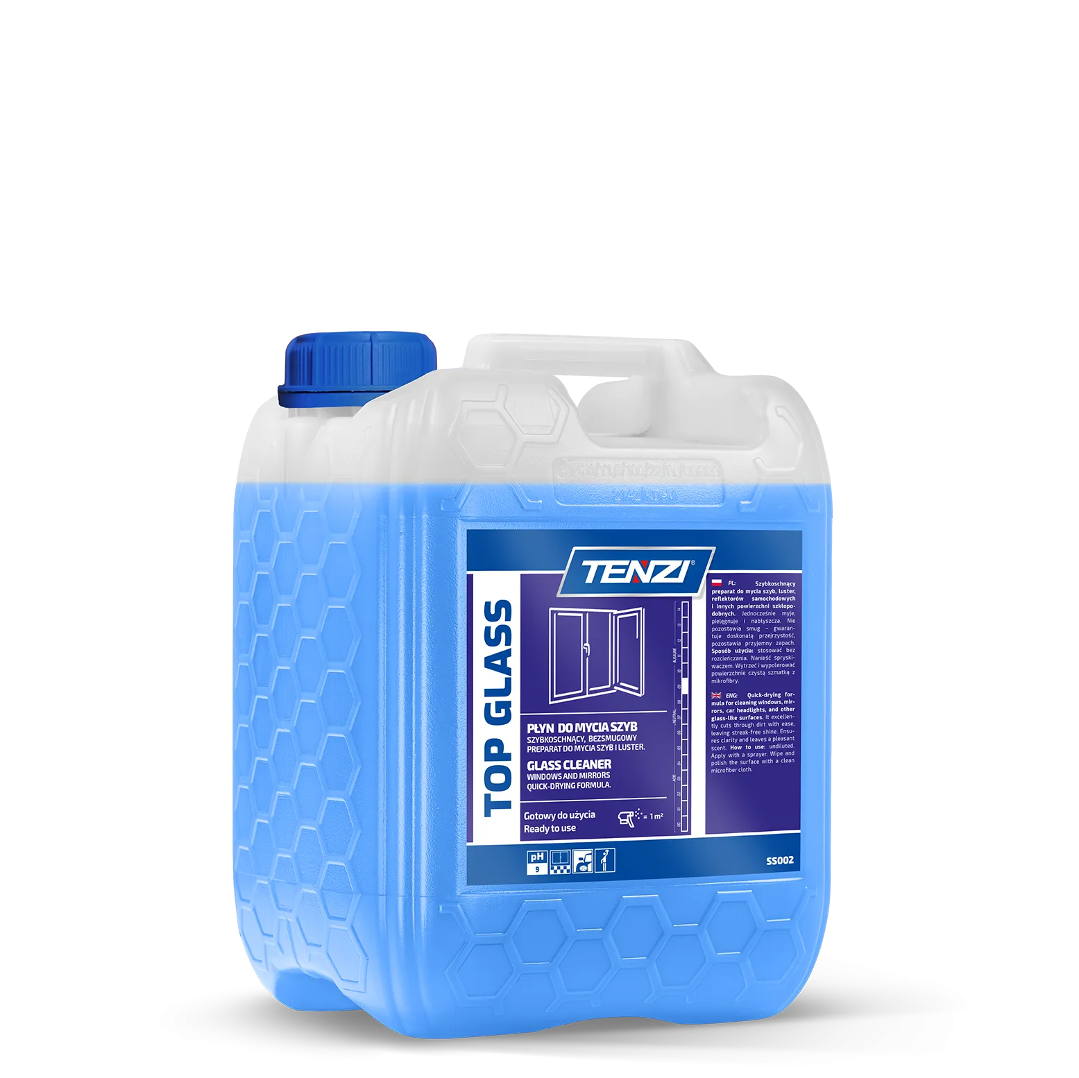 top-glass-5l TENZI Top GLASS – Ramen- en spiegelreiniger – 5L - Afbeelding 1