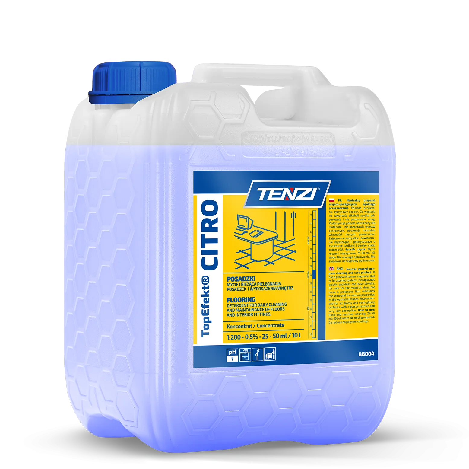 topefektr-citro-10l TENZI TopEfekt® CITRO - Universele reiniger - Voor reiniging en verzorging - Aangename citroengeur - 10L - Afbeelding 1