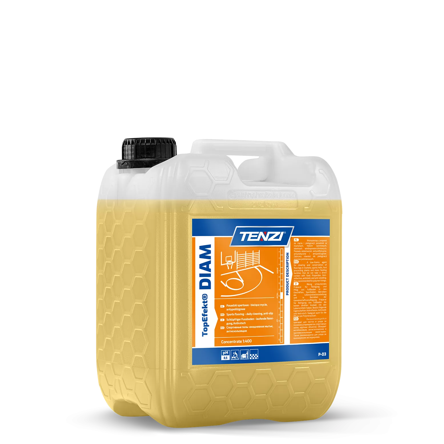 topefektr-diam-5l TENZI TopEfekt® DIAM - Reiniger voor harde en flexibele vloeren - Laagschuimend, op wasemulsiebasis - 5L - Afbeelding 1