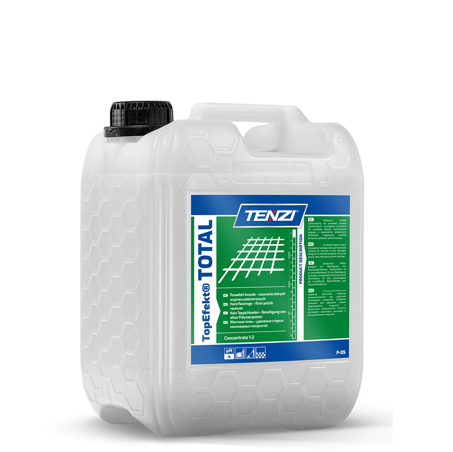 topefektr-total-10l TENZI TopEfekt® TOTAL - Reiniger voor harde en flexibele vloeren - Verwijderaar van polymeercoating - 10L - Afbeelding 1