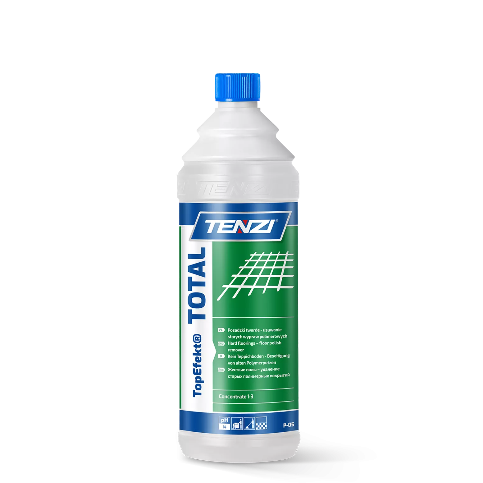 topefektr-total-1l TENZI TopEfekt® TOTAL - Reiniger voor harde en flexibele vloeren - Verwijderaar van polymeercoating - 1L - Afbeelding 1