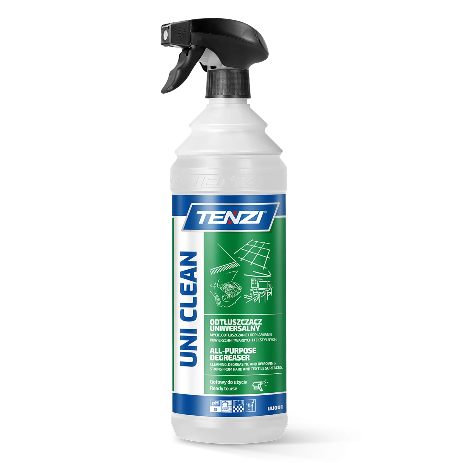 uni-clean-1l TENZI UNI Clean - Ontvetter - Vlekkenverwijderaar - 1L - Afbeelding 1