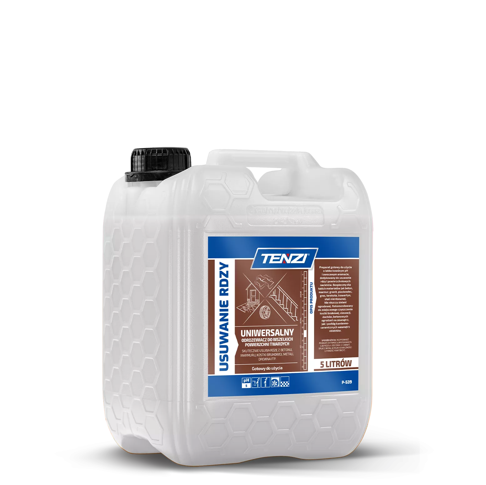 usuwanie-rdzy-5l-2 TENZI Roestverwijderaar - Voor beton, natuursteen en tegels - Kant-en-klaar - 5L - Afbeelding 1