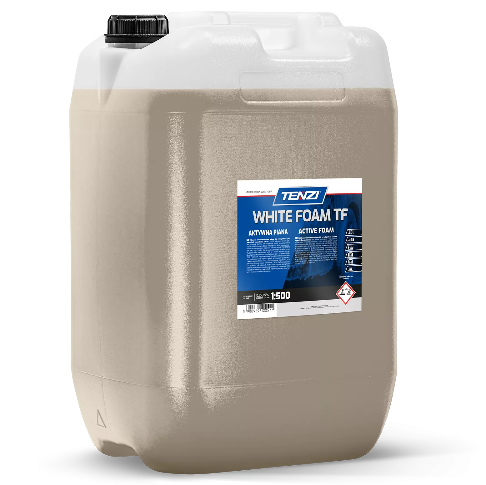white-foam-tf-25l TENZI WHITE FOAM TF - Actief schuim voor autowas - Voor wasstraten - 25L - Afbeelding 1